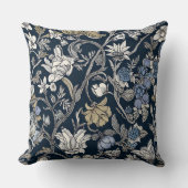 William Morris Botanical Damask Pattern クッション (正面)