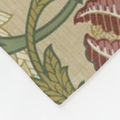 William Morris Brocadeフローラ壁紙パターン フリースブランケット (角)