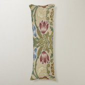 William Morris Brocadeフローラ壁紙パターン ボディピロー (正面縦)