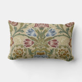 William Morris Brocadeフローラ壁紙パターン ランバークッション (裏面)