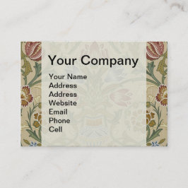 William Morris Brocadeフローラ壁紙パターン 名刺