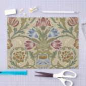 William Morris Brocadeフローラ壁紙パターン 薄葉紙 (クラフト)