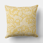 William Morris Buacrorsボタンのゴールデン背景 クッション (裏面)