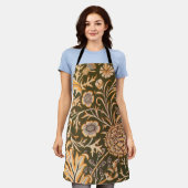 William Morris Cherwell壁紙パターン エプロン (着用した状態)