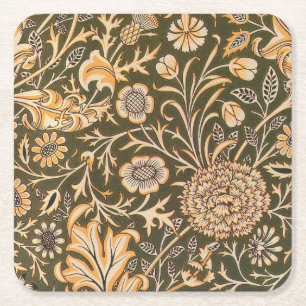 William Morris Cherwell壁紙パターン スクエアペーパーコースター