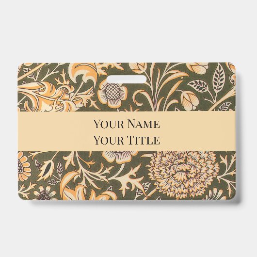 William Morris Cherwell壁紙パターン バッジ (正面)