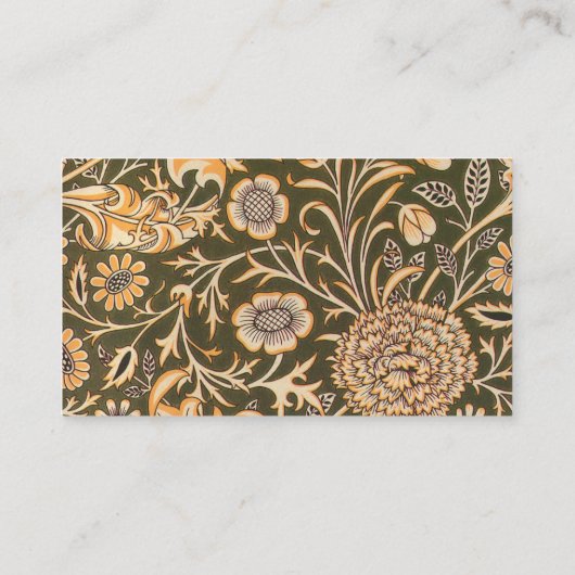 William Morris Cherwell壁紙パターン 名刺 (裏面)