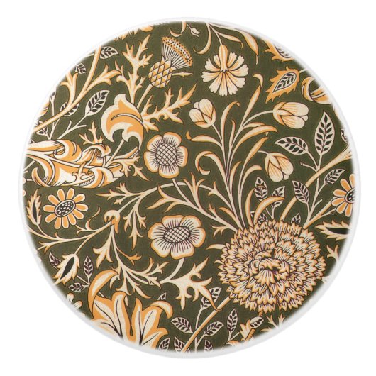 William * Morris Cherwell Brown Orange セラミックノブ (正面)