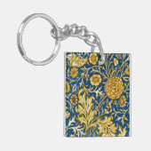 William Morris Cherwell Floral Pattern Blue キーホルダー (正面左)