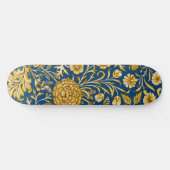 William Morris Cherwell Floral Pattern Blue スケートボード (横)