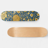 William Morris Cherwell Floral Pattern Blue スケートボード (横)