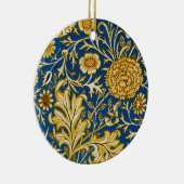William Morris Cherwell Floral Pattern Blue セラミックオーナメント (右)