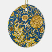 William Morris Cherwell Floral Pattern Blue セラミックオーナメント (左)