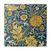 William Morris Cherwell Floral Pattern Blue タイル (正面)