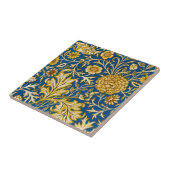 William Morris Cherwell Floral Pattern Blue タイル (側面)