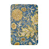 William Morris Cherwell Floral Pattern Blue バスマット (正面縦)