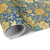 William Morris Cherwell Floral Pattern Blue ラッピングペーパー (ロールコーナー)