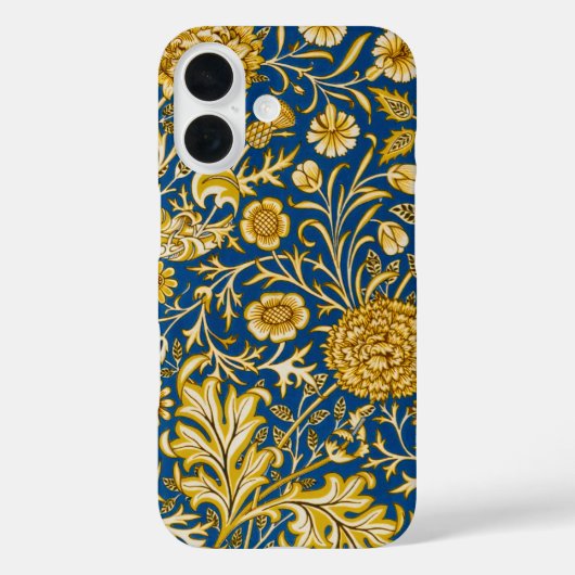 William Morris Cherwell Floral Pattern Blue Case-Mate iPhoneケース (裏面)