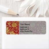 William Morris Cherwell Floral Pattern Red ラベル (インサイチュ)