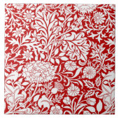 William Morris 'Cherwell' in Red & White タイル (正面)