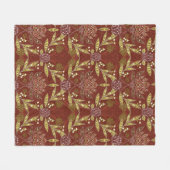 William Morris Christmas  フリースブランケット (正面(横))