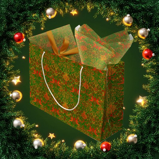 William Morris Christmas Colors  ラージペーパーバッグ