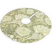 William Morris Chrysanthemum Floral Pattern ブラッシュドポリエステルツリースカート (アングル)