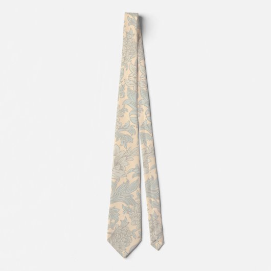 William Morris Chrysanthemum Pattern Neck Tie ネクタイ (正面)