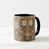 William Morris Chrysanthemums Floral Art Nouveau マグカップ (正面右)