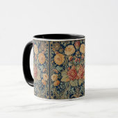 William Morris Chrysanthemums Floral Art Nouveau マグカップ (正面左)