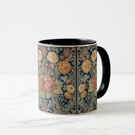  William Morris Chrysanthemums Floral Art Nouveau  マグカップ