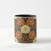 William Morris Chrysanthemums Floral Art Nouveau  マグカップ (中央)