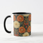 William Morris Chrysanthemums Floral Art Nouveau  マグカップ (左)
