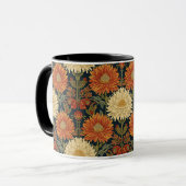  William Morris Chrysanthemums Floral Art Nouveau  マグカップ (正面左)