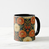  William Morris Chrysanthemums Floral Art Nouveau  マグカップ (正面右)