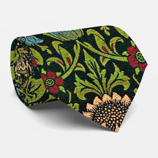 William Morris - Columbine, dark green, Case-Mate ネクタイ (ロール)