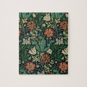William Morris Compton Floral Art Nouveau Pattern ジグソーパズル