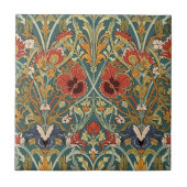 William Morris Compton Floral Art Nouveau Pattern タイル (正面)