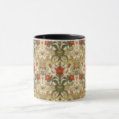 William Morris Compton Floral Art Nouveau Pattern マグカップ (中央)