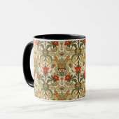William Morris Compton Floral Art Nouveau Pattern マグカップ (正面左)