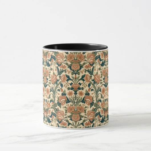 William Morris Compton Floral Art Nouveau Pattern マグカップ (中央)