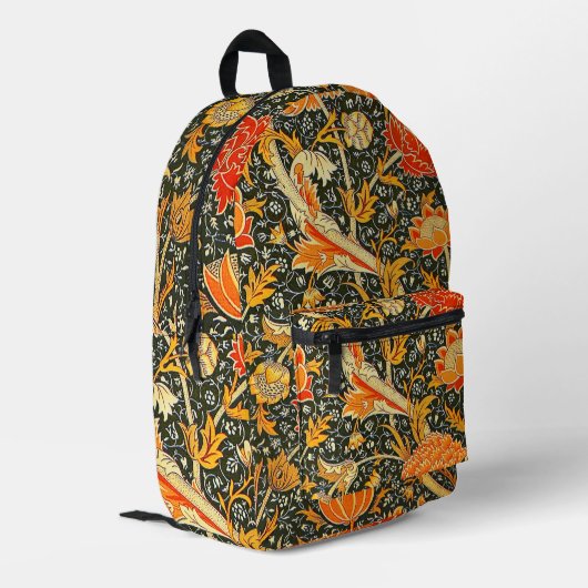 William Morris Cray壁紙パターン プリントバックパック (裏面左端)