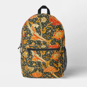 William Morris Cray壁紙パターン プリントバックパック (正面)