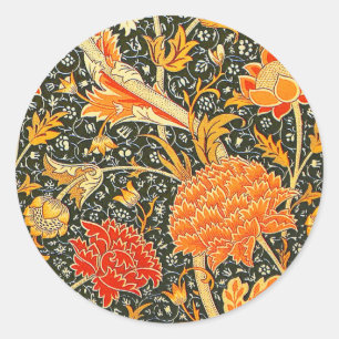 William Morris Cray壁紙パターン ラウンドシール