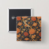 William Morris Cray壁紙パターン 缶バッジ (正面&裏面)