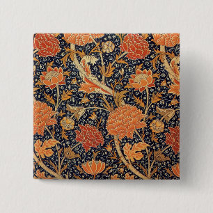 William Morris Cray壁紙パターン 缶バッジ