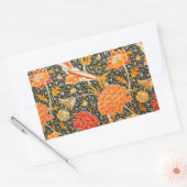 William Morris Cray壁紙パターン 長方形シール (封筒)