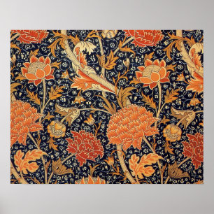 William Morris Cray壁紙フラワーパターン ポスター
