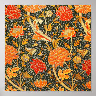 William Morris Cray壁紙フラワーパターン ポスター