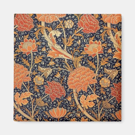 William Morris Cray壁紙フラワーパターン マグネット (正面)